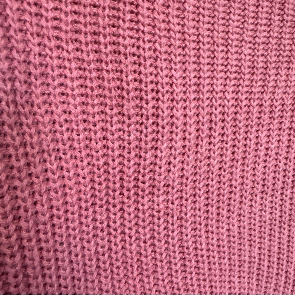 Wild Fable Coral Knit Sweater Womens L Cropped Oversize Cozy Coral Pink - Picture 7 of 11